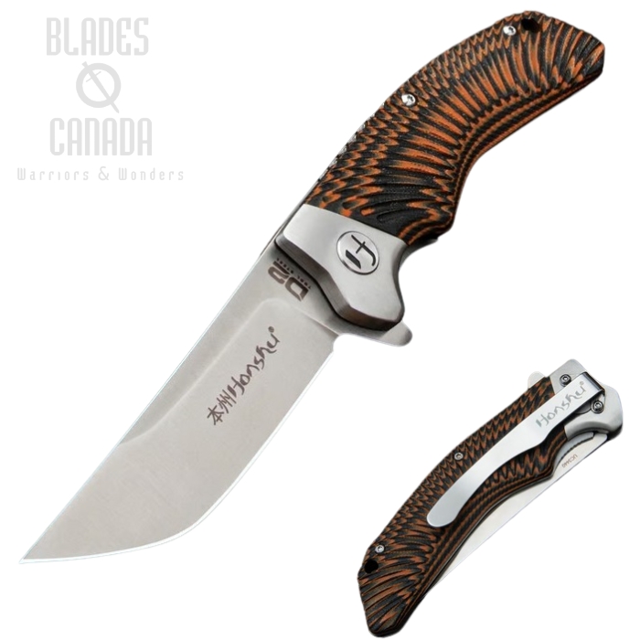 Honshu Sekyuriti Flipper Folding Knife, D2 Steel, G10, UC3634